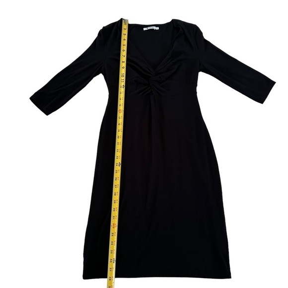 T by Alexander Wang Twist Front Black Dress Size Large - Picture 6 of 16